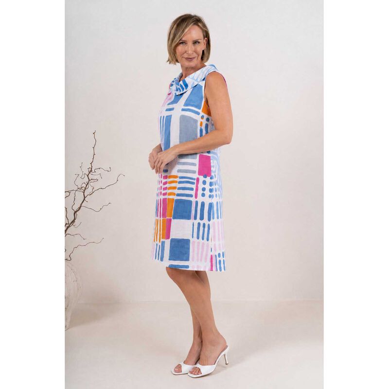 See Saw 100% Linen Sl Cowl Nk Dress image number 1